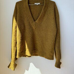 Tibi Deep V Alpaca Sweater